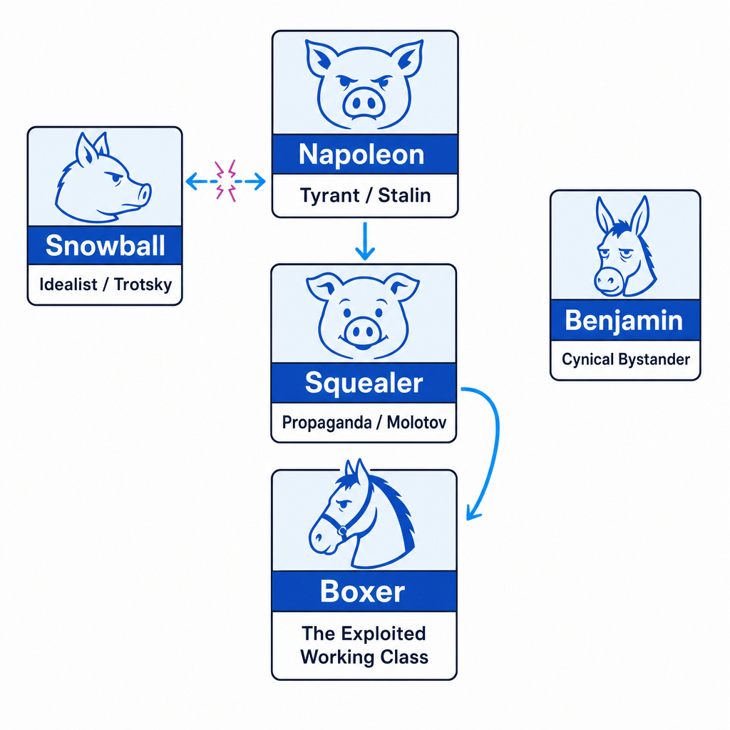 Animal Farm Character Relationship Map