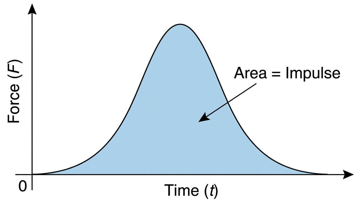 Force-time graph showing area as impulse