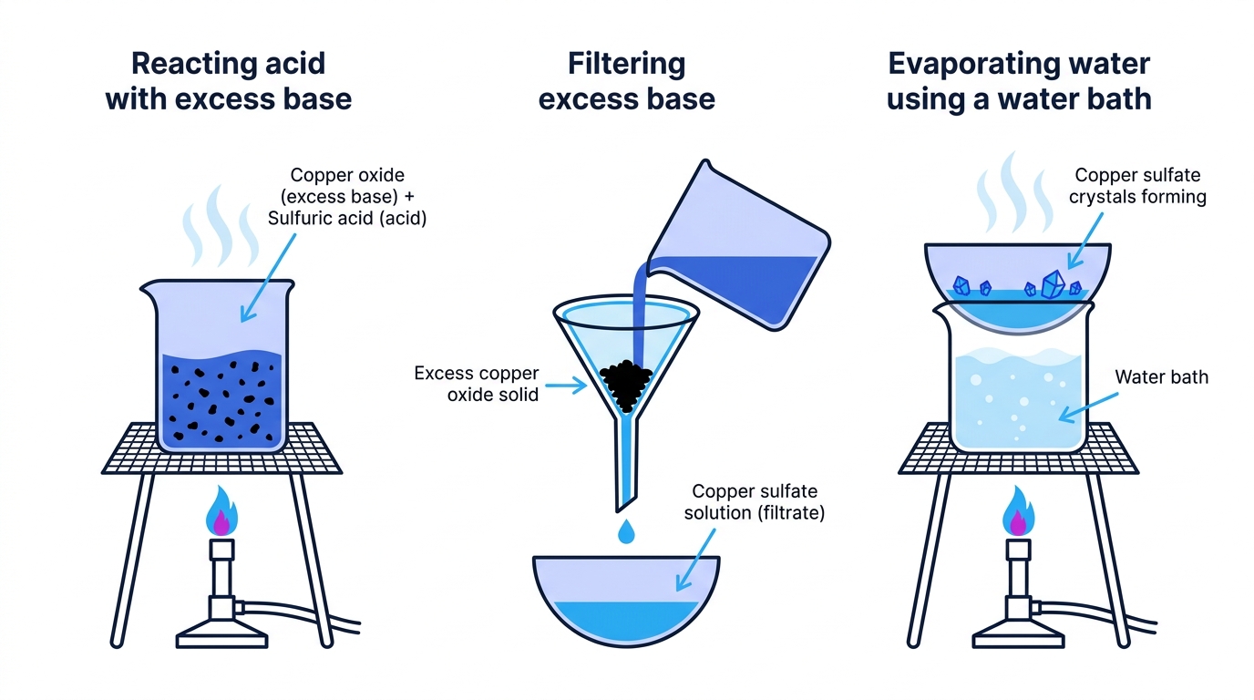 Preparation of copper sulfate crystals