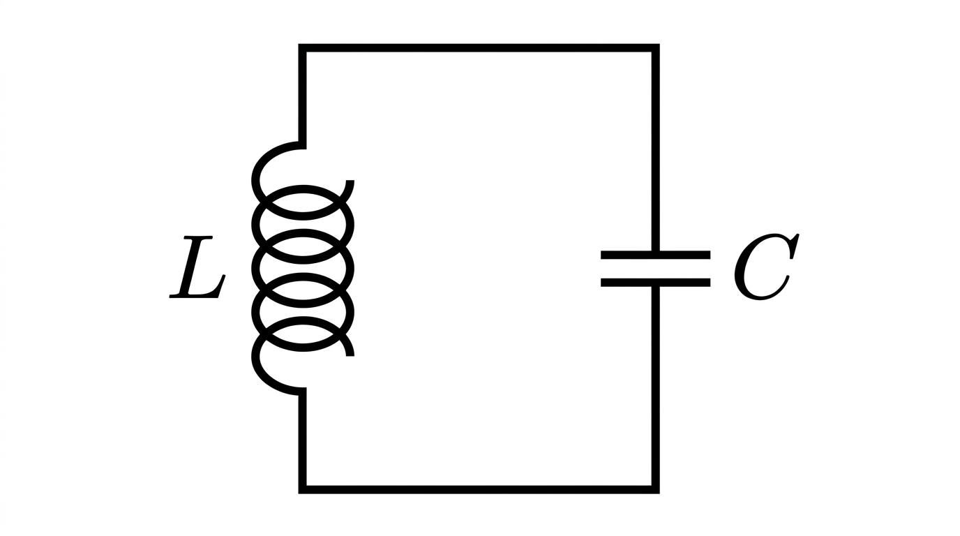 Parallel LC circuit diagram