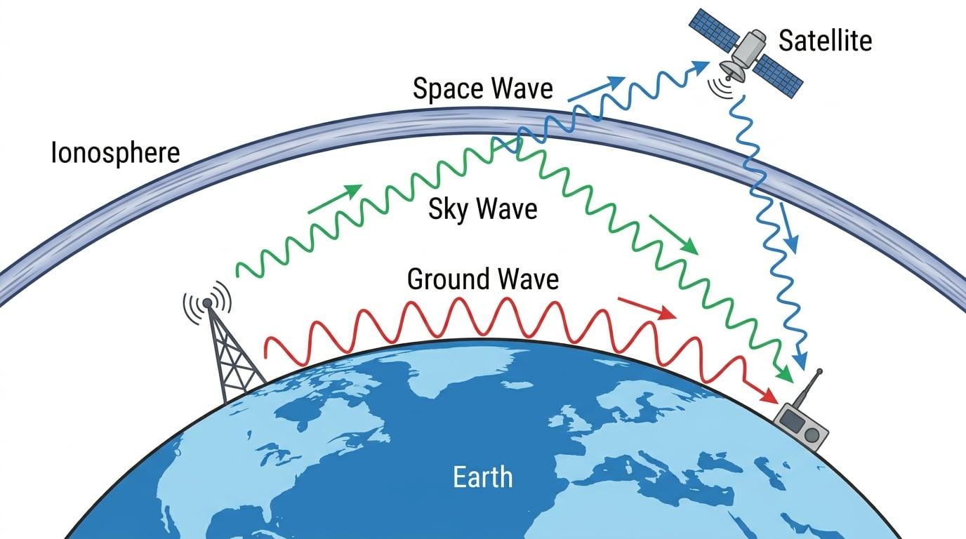 Diagram of wave propagation
