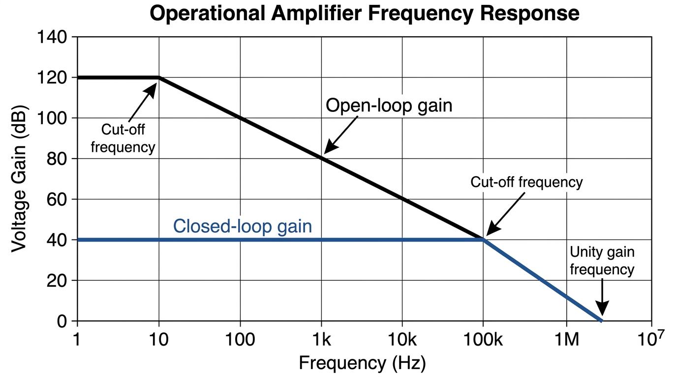 Op-amp frequency response curve
