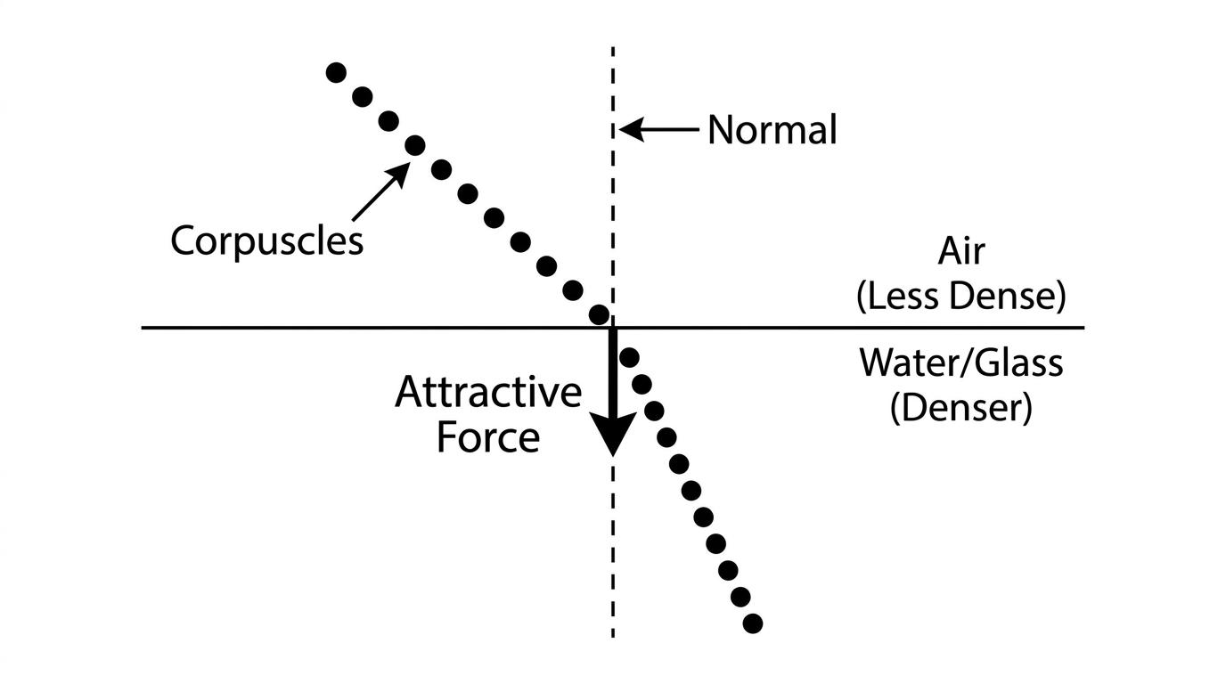Newton's corpuscular theory of refraction