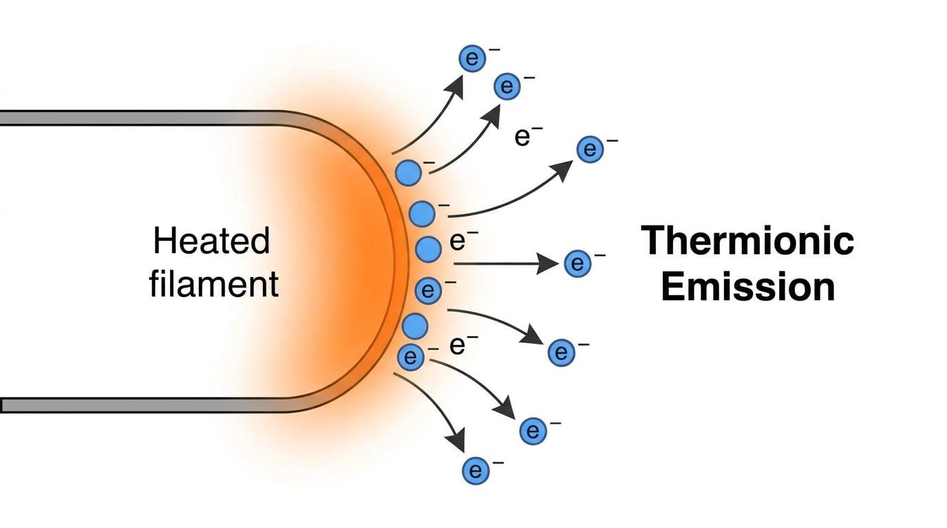 Thermionic emission diagram