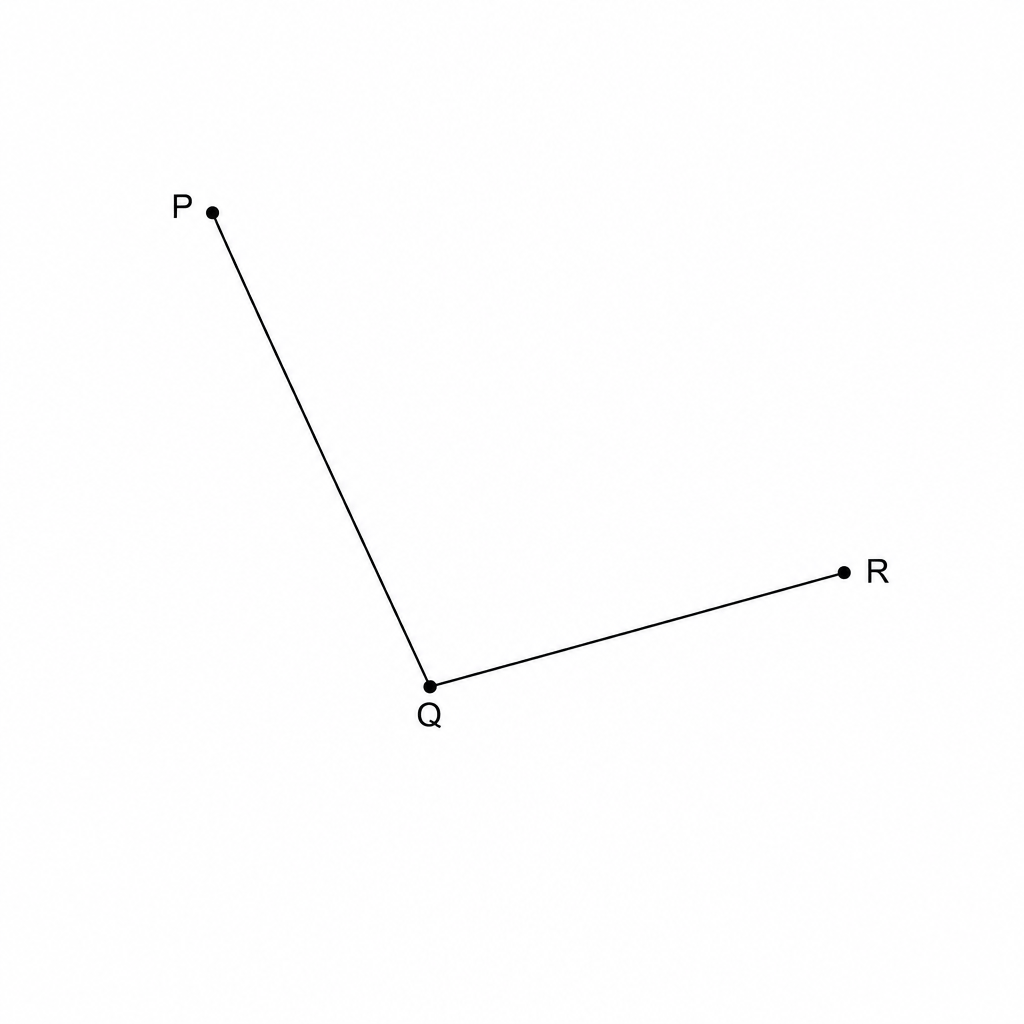 Angle PQR for construction.