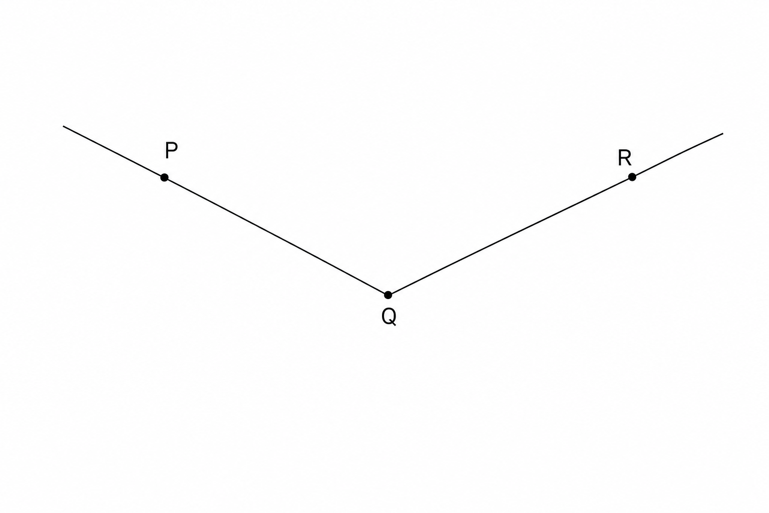 Angle PQR for construction.