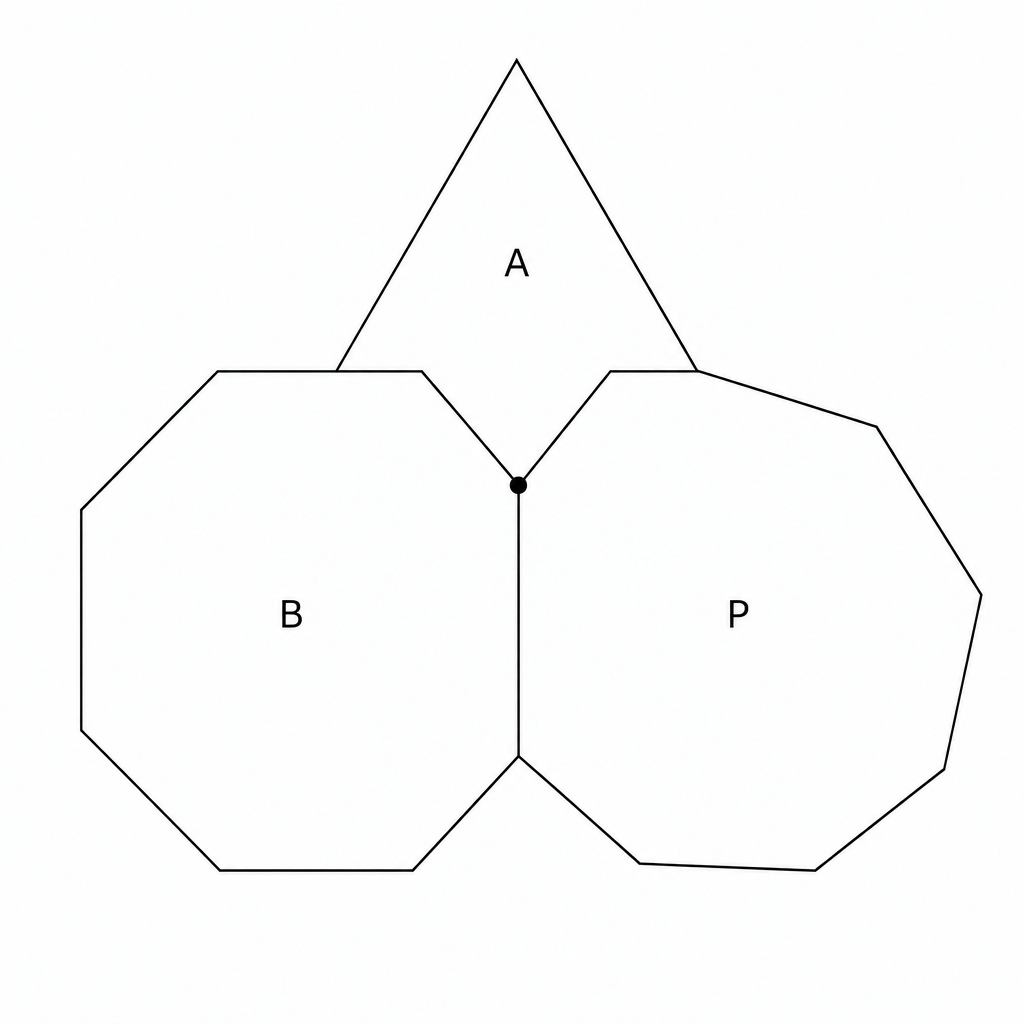 Diagram of a composite polygon P.