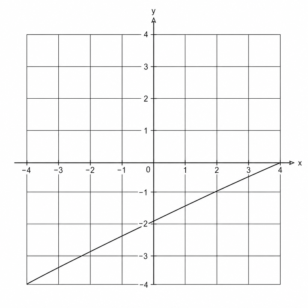 A coordinate grid with x and y axes.