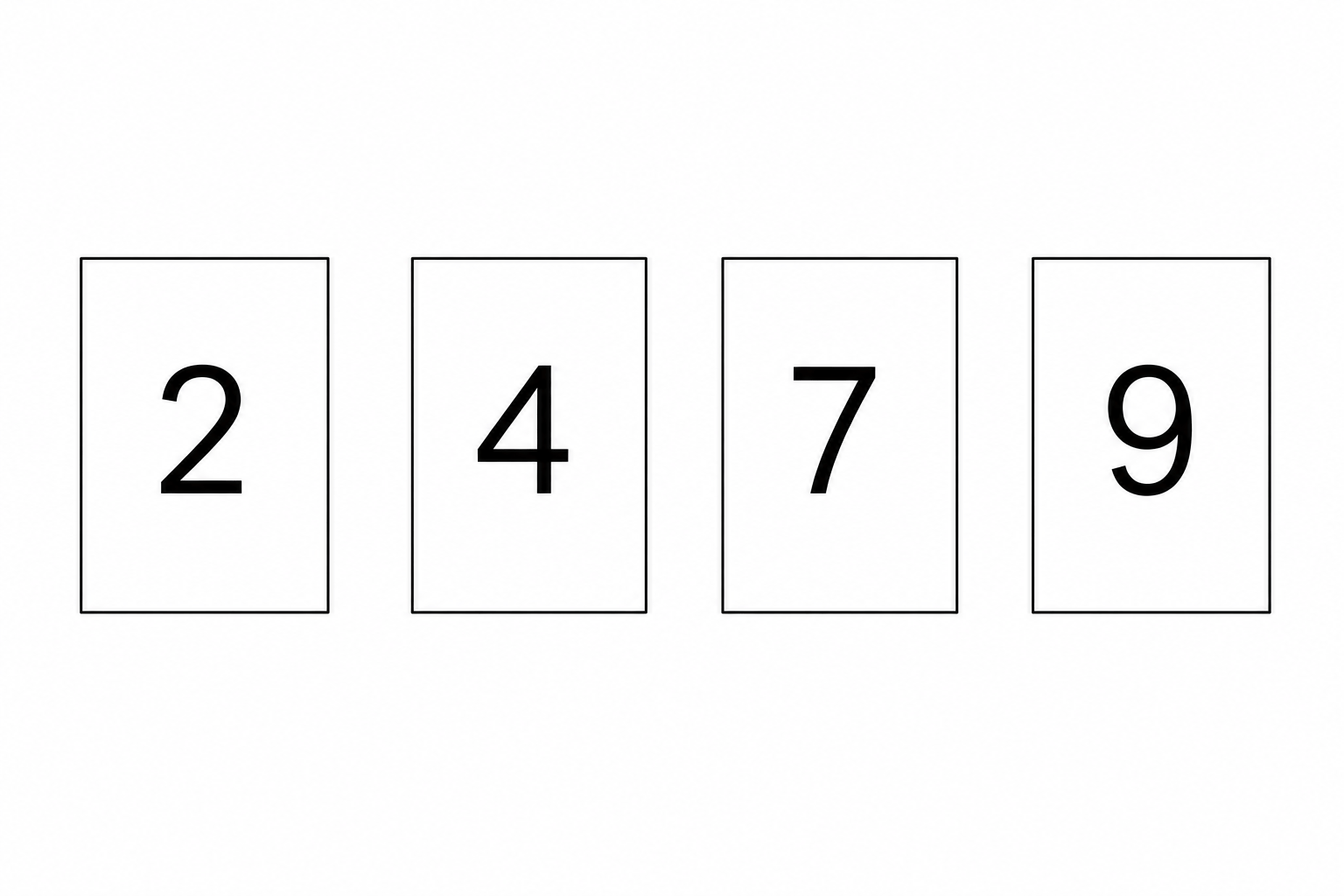 2, 4, 7, 9