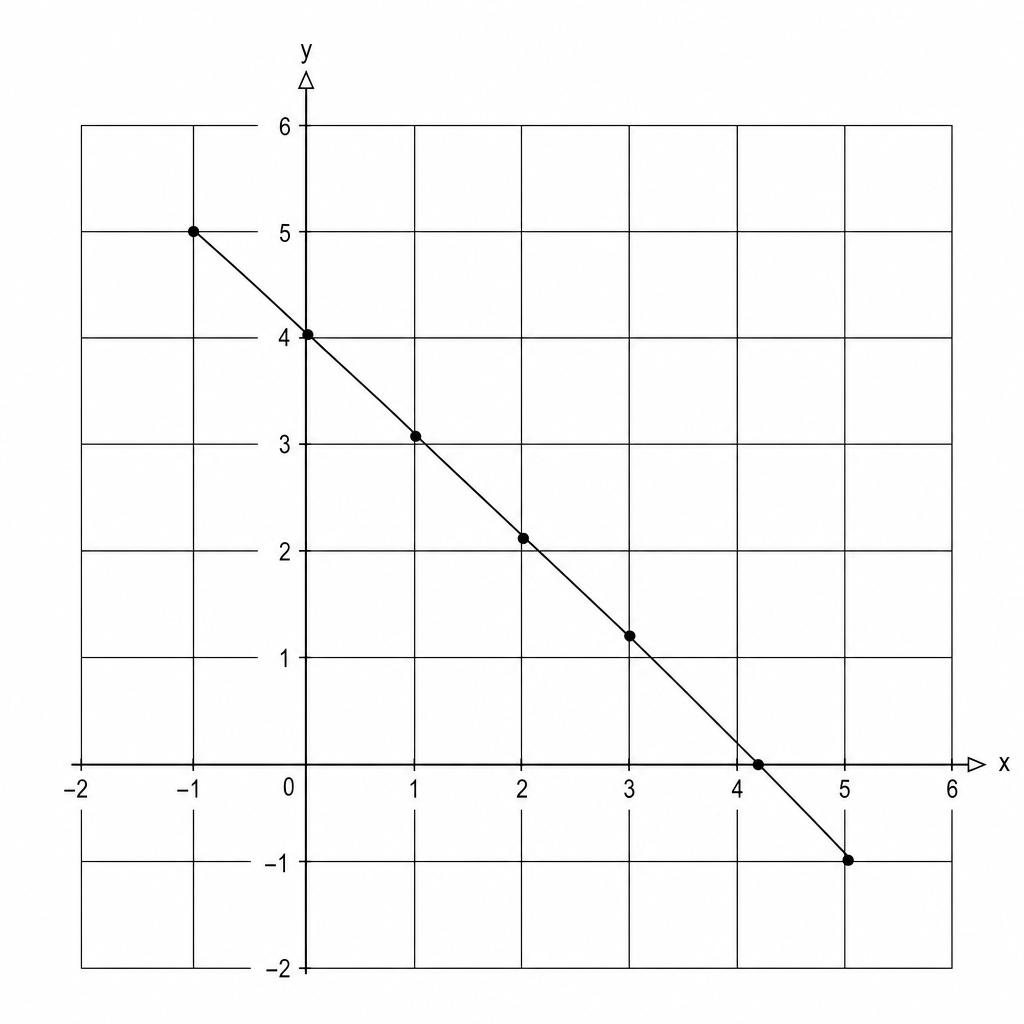A coordinate grid for drawing the graph of x + y = 4.