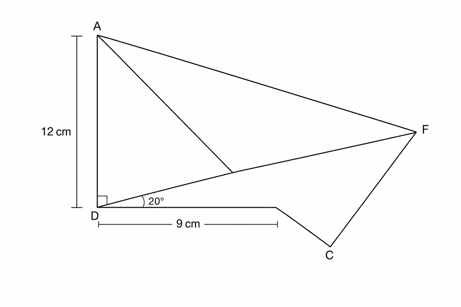 Diagram of a triangular prism.