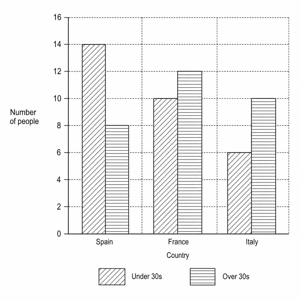 Grid for drawing a bar chart.