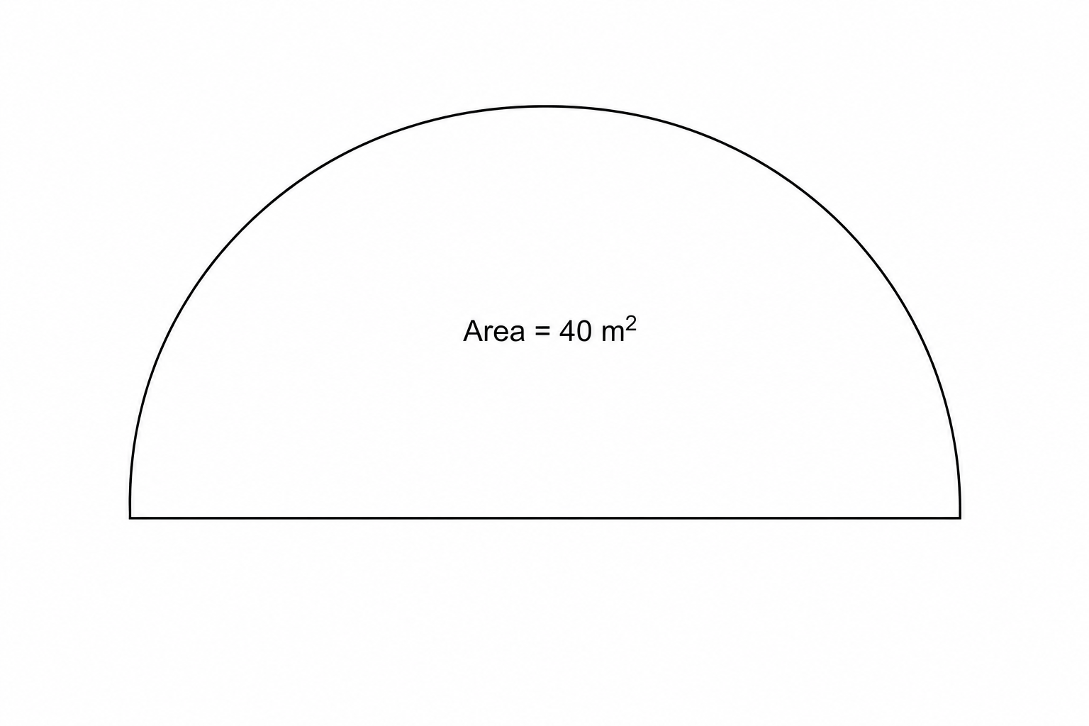 A diagram of a semi-circle.