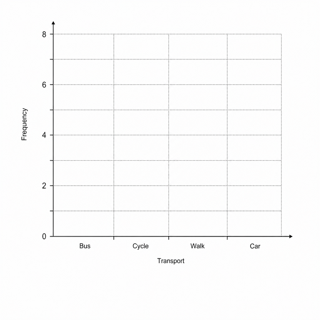 Grid for drawing a bar chart.