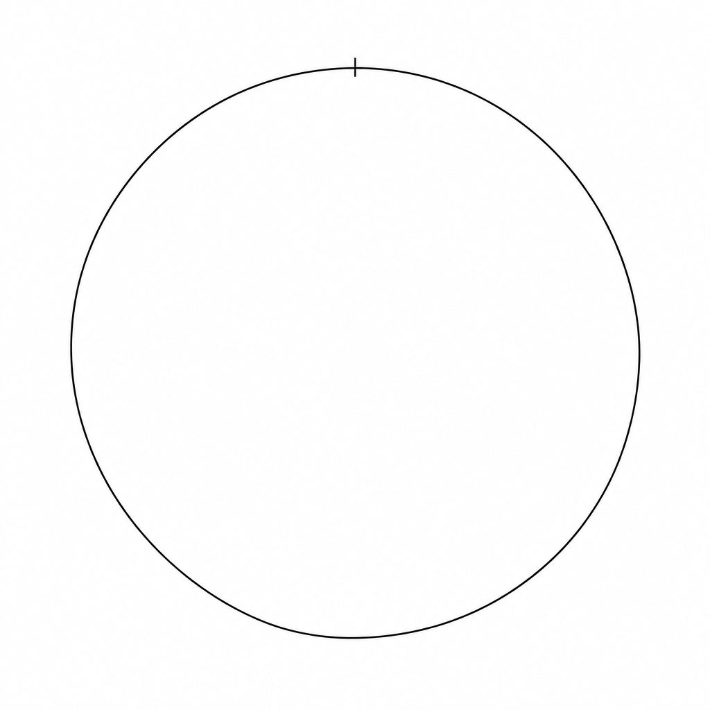 A blank circle for drawing a pie chart.