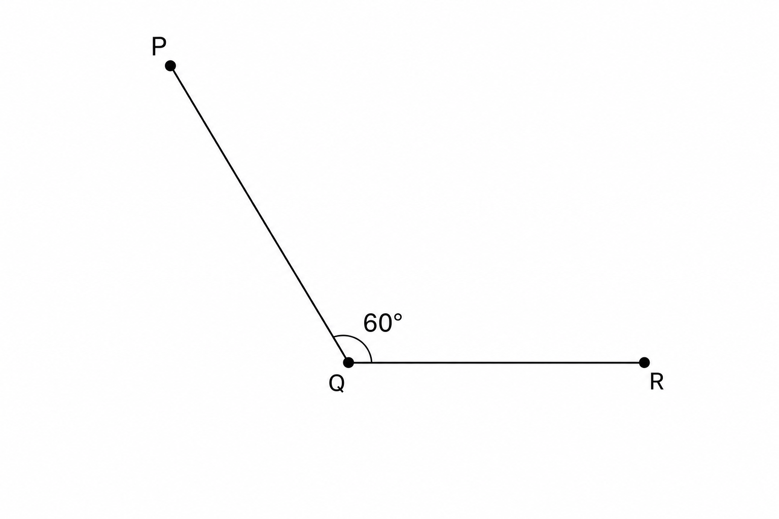 Angle PQR for construction.