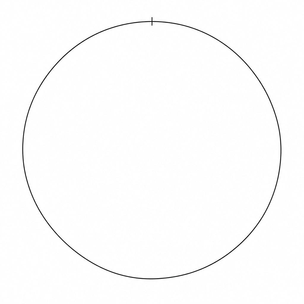 A blank circle for drawing a pie chart.